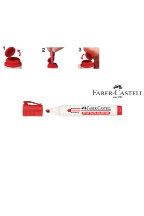 Faber-Castell Beyaz Tahta Kalemi W20 Kırmızı 10'Lu