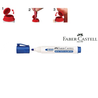 Faber-Castell Beyaz Tahta Kalemi W20 Mavi 10Lu