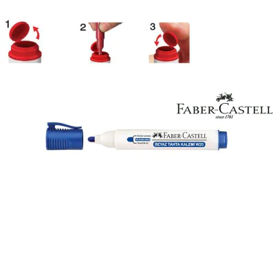 Faber-Castell Beyaz Tahta Kalemi W20 Mavi 10Lu