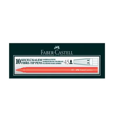 Faber Castell Keçeli Kalem Kırmızı 10lu Kutu