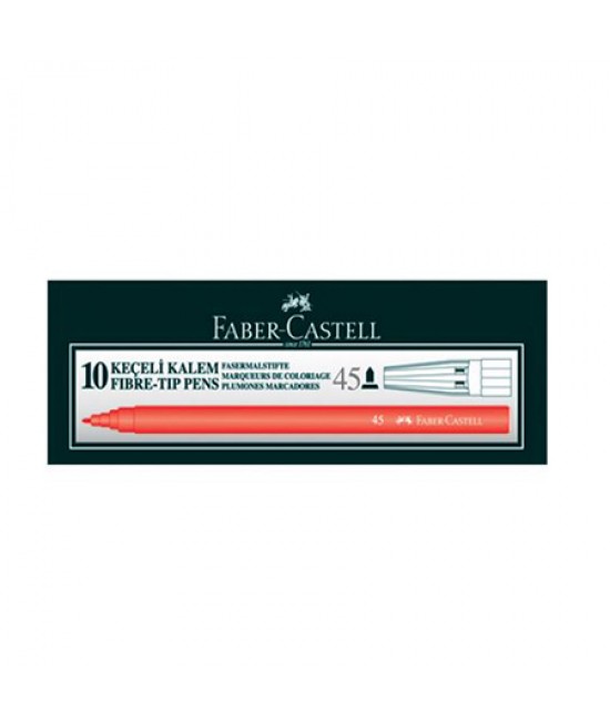 Faber Castell Keçeli Kalem Kırmızı 10'lu Kutu