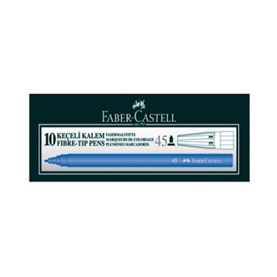 Faber Castell Keçeli Kalem Mavi 10lu Kutu