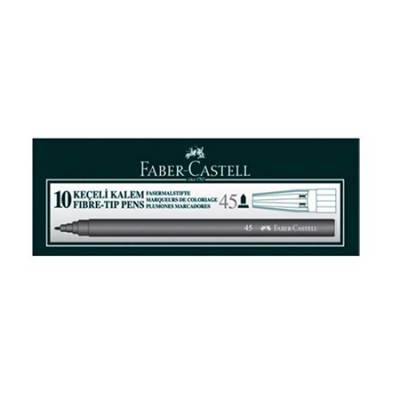 Faber Castell Keçeli Kalem Siyah 10lu Kutu