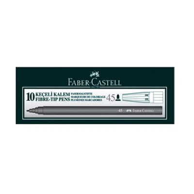 Faber Castell Keçeli Kalem Siyah 10lu Kutu