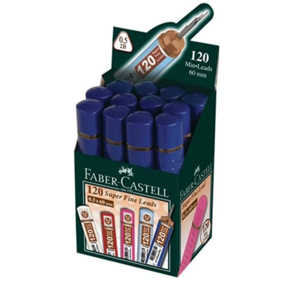 Faber Castell Super Fine Lead 2B 120li 60mm 0.5 Uç 12 Li Paket