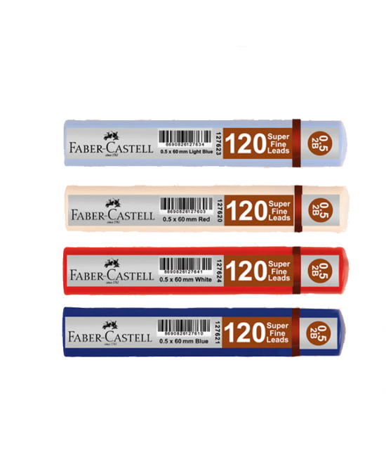 Faber Castell Super Fine Lead 2B 120'li 60mm 0.5 Uç 12 Li Paket