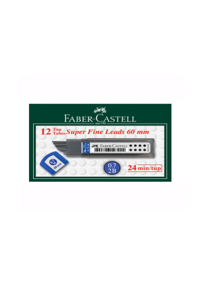 Faber-Castell Super Fine Lead 2B 60mm 0.7 Uç 12 Li Paket