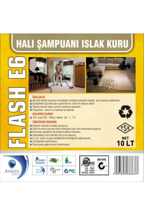 FLASH E6 Halı Şampuanı 10 Litre