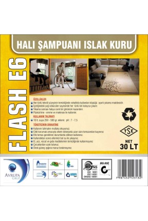 FLASH E6 Halı Şampuanı 30 Litre