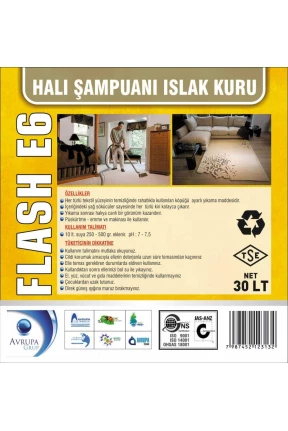 FLASH E6 Halı Şampuanı 30 Litre