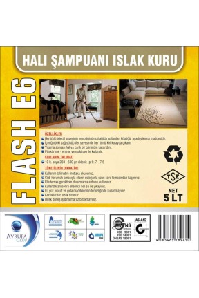 FLASH E6 Halı Şampuanı 5 Litre