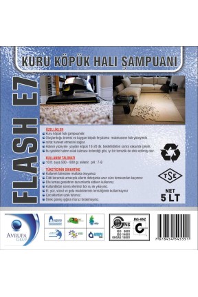 FLASH E7 Kuru Köpük Halı Şampuanı 5 Litre