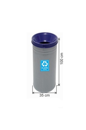 Geri Dönüşüm Çöp Kovası Boyalı 35*100 Mavi
