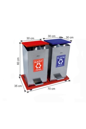 Geri Dönüşüm Seti 2 Li Boyalı Pedallı