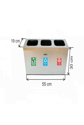 Geri Dönüşüm Seti 3 Lü Paslanmaz Oda Tipi Geri Dönüşüm Seti 3 Lü Paslanmaz Oda Tipi