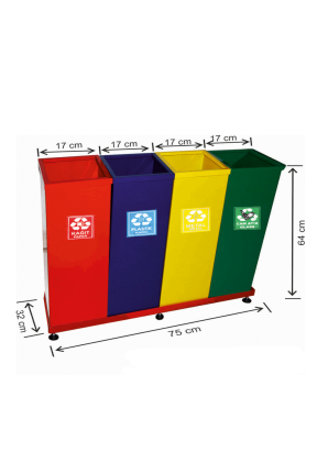 Geri Dönüşüm Seti 4 Lü Bazalı Geri Dönüşüm Seti 4 Lü Bazalı