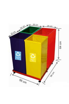 Geri Dönüşüm Seti Bazalı 4 Lü Geri Dönüşüm Seti Bazalı 4 Lü