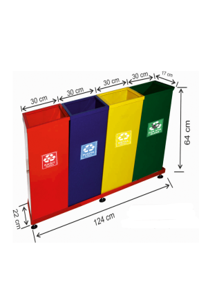 Geri Dönüşüm Seti Bazalı 4 Lü Boyalı