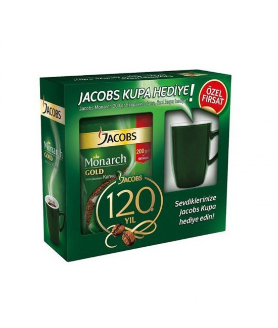 Jacobs Monarch Gold 200 gr Kahve Kupa Bardak Hediyeli