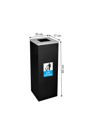 Kare Çemberli Çöp Kovası Çemberli Boyalı 30 Litre
