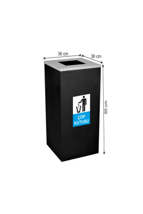 Kare Çemberli Çöp Kovası Çemberli Boyalı 79 Litre