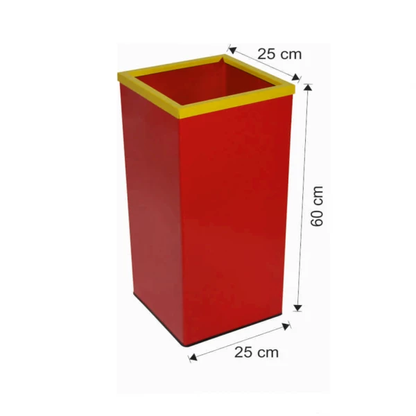Kare Çöp Kovası Boyalı Çemberli 37 Litre Kare Çöp Kovası Boyalı Çemberli 37 Litre