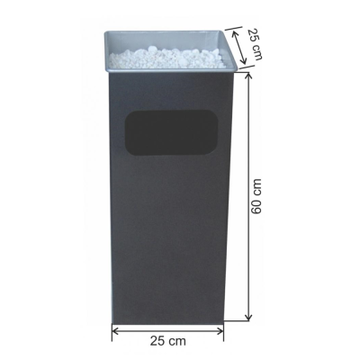 Kare Küllüklü Çöp Kovası Boyalı 37 Litre Kare Küllüklü Çöp Kovası Boyalı 37 Litre