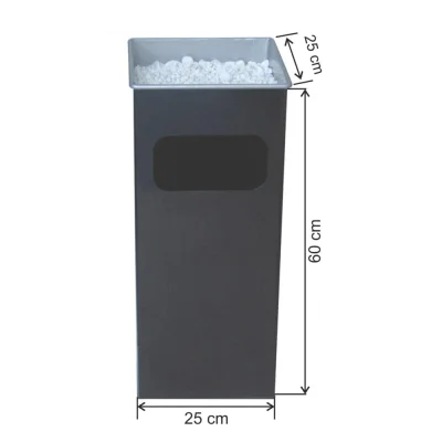 Kare Küllüklü Çöp Kovası Boyalı 37 Litre Kare Küllüklü Çöp Kovası Boyalı 37 Litre