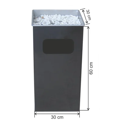 Kare Küllüklü Çöp Kovası Boyalı 54 Litre Kare Küllüklü Çöp Kovası Boyalı 54 Litre