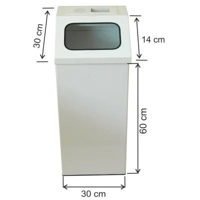 Kare Küllüklü Çöp Kovası Boyalı 54 Litre Kare Küllüklü Çöp Kovası Boyalı 54 Litre