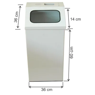 Kare Küllüklü Çöp Kovası Boyalı 79 Litre Kare Küllüklü Çöp Kovası Boyalı 79 Litre