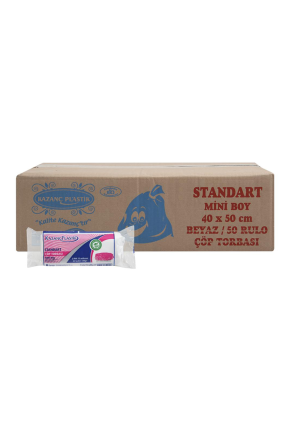 Kazanç Çöp Torbası 40*50 Beyaz 11 Mikron