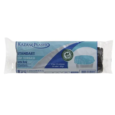 Kazanç Çöp Torbası 55*60 Siyah 13 Mikron Kazanç Çöp Torbası 55*60 Siyah 13 Mikron