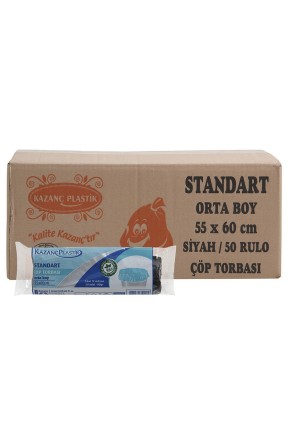 Kazanç Çöp Torbası 55*60 Siyah 13 Mikron Koli