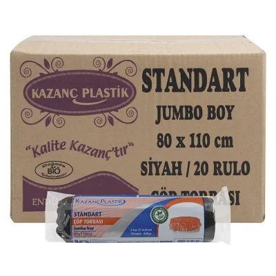 Kazanç Çöp Torbası 80*110 Siyah 37 Mikron Kazanç Çöp Torbası 80*110 Siyah 37 Mikron