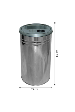 Kolon Tipi Paslanmaz Küllük Izgaralı Hazneli 57 Litre Kolon Tipi Paslanmaz Küllük Izgaralı Hazneli 57 Litre