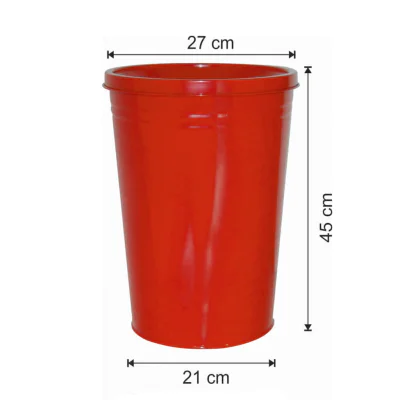 Konik Çöp Kovası 20 Litre Boyalı