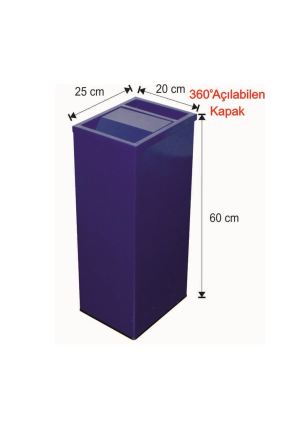 Küllüklü Çatı Kapaklı Çöp Kovası Boyalı 30 Litre