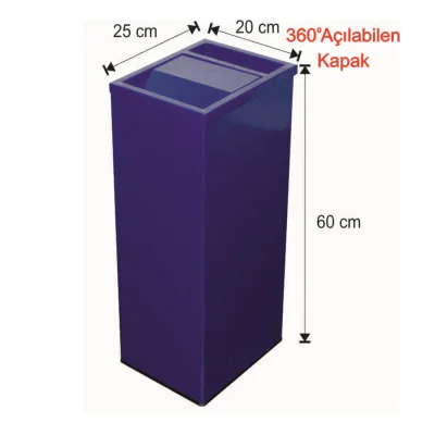 Küllüklü Çatı Kapaklı Çöp Kovası Boyalı 30 Litre Küllüklü Çatı Kapaklı Çöp Kovası Boyalı 30 Litre