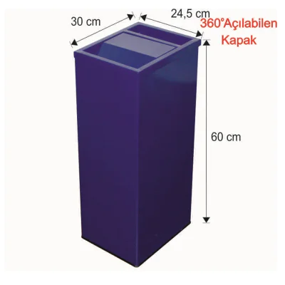 Küllüklü Çatı Kapaklı Çöp Kovası Boyalı 45 Litre Küllüklü Çatı Kapaklı Çöp Kovası Boyalı 45 Litre