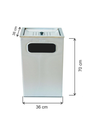 Küllüklü Çöp Kovası Paslanmaz 100 Litre