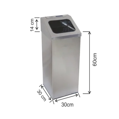 Küllüklü Çöp Kovası Paslanmaz 54 Litre Küllüklü Çöp Kovası Paslanmaz 54 Litre