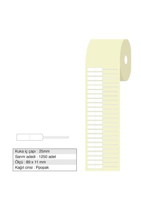 Kuyumcu Etiketi Opak 89x11mm Rulo 1250 Adet