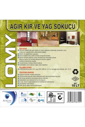 LOMY Ağır Kir ve Yağ Sökücü Kimyasal 10 Litre