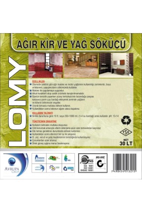 LOMY Ağır Kir ve Yağ Sökücü Kimyasal 30 Litre