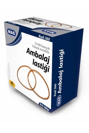 Mas 360 Ambalaj Lastiği 200 gr %100 Kauçuk