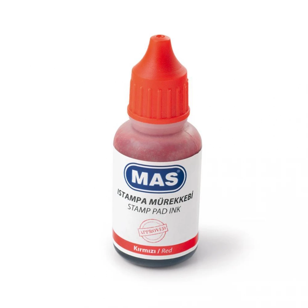 Mas 464 Istampa Mürekkebi 20 ml Kırmızı Mas 464 Istampa Mürekkebi 20 ml Kırmızı