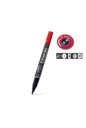 Mas 6414 Cd Permanent Marker Çift Uçlu Kırmızı