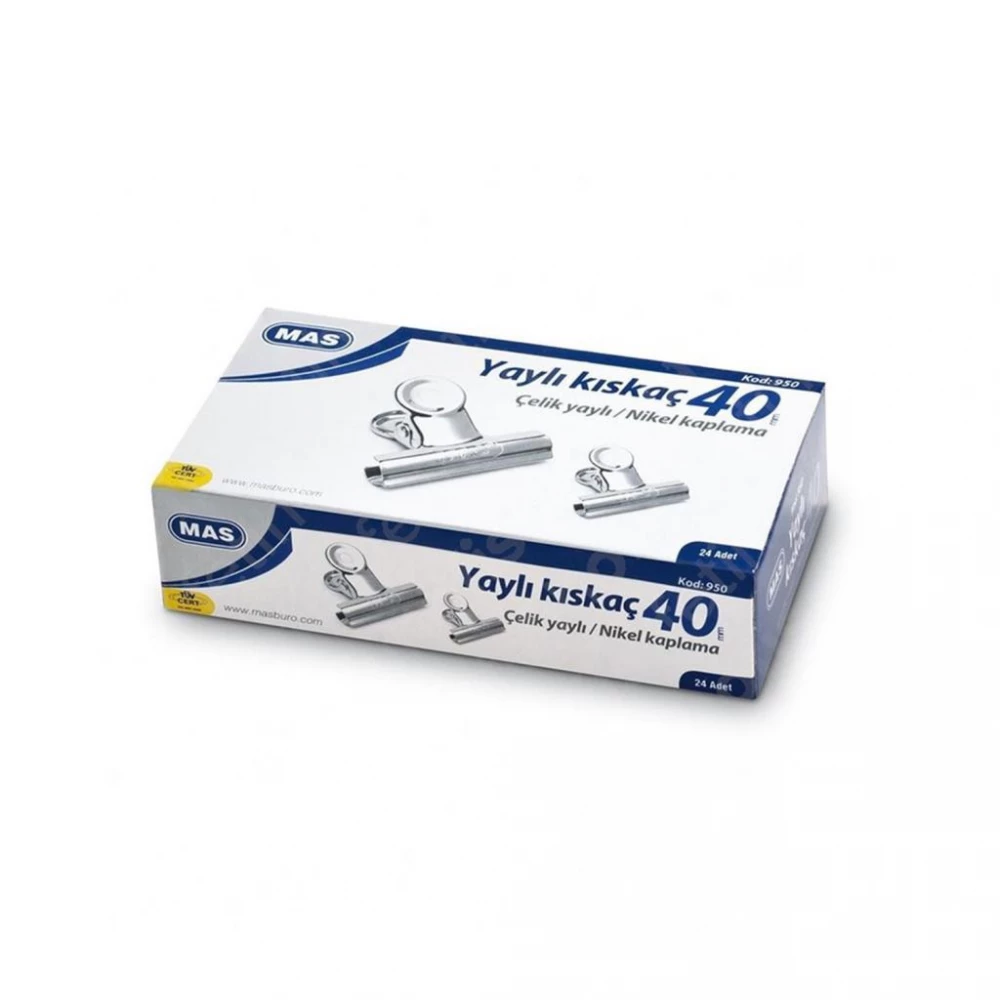 Mas 950 Beyaz Metal Kıskaç 40 mm 24 lü Paket