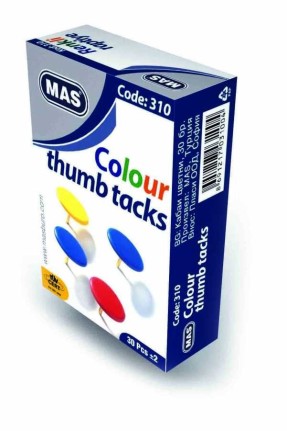 Mas Renkli Raptiye (PVC kapli) Beyaz